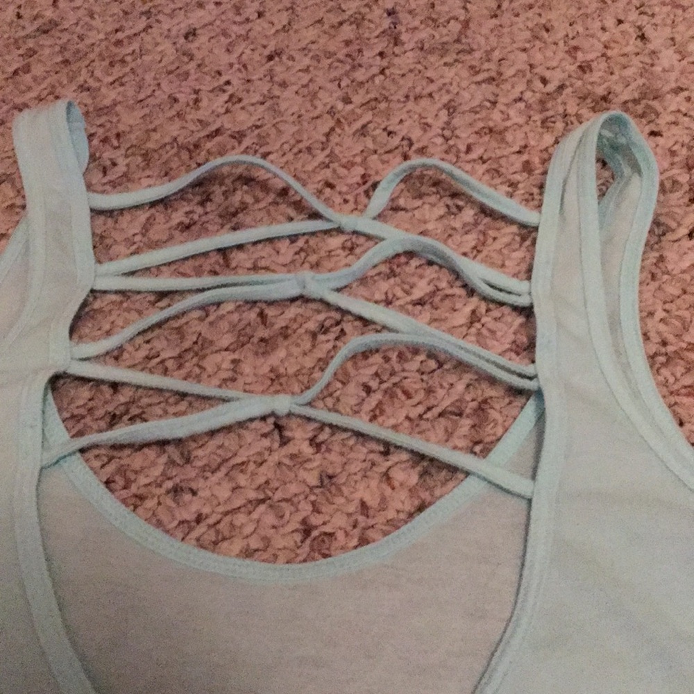 Light Blue Racerback Tank Top - Picture 3 of 5